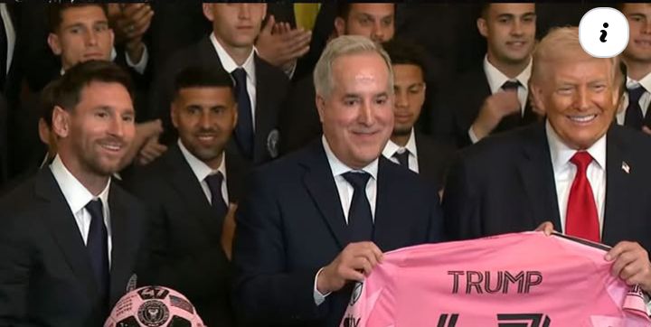 Lionel Messi we nikipe ye inter Miami bahaye Donald trump impano y'umupira n'isaha mumuhango wo kwishimira igikombe batwaye mumwaka 2025