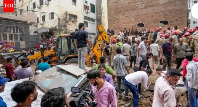 More than 50 people, mostly students, were killed in a five-story building collapse in New Delhi, India.